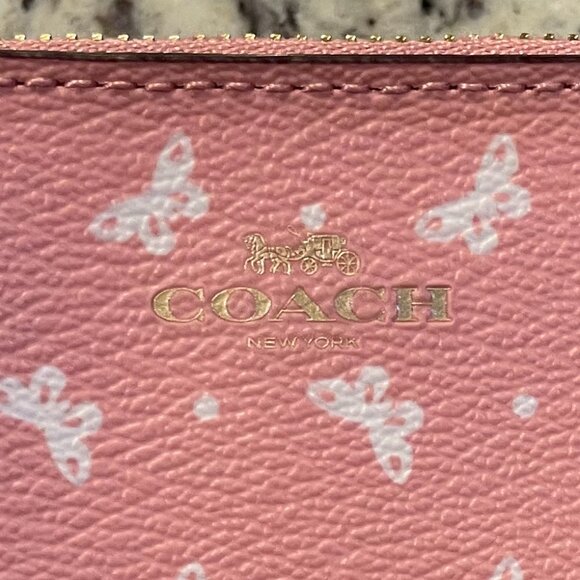 Coach Butterfly Dot Key Coin Pouch - Picture 8 of 12